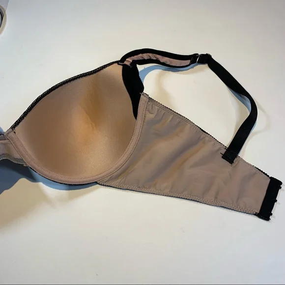 38C Vince Camuto nude and black full figure t-shirt cup bra w comfort straps - Picture 6 of 11